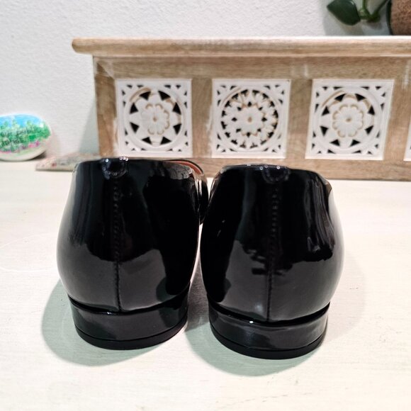 J.Crew Women Sz 11 Black Patent Leather Pointy Toe Flats Classy Chic Dressy Shoe - Picture 6 of 12